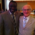 IDF President Professor Jean Claude Mbanya with Professor Paul Zimmet AO