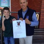 with Dylan Cochrane of Latrone, u15 boxing champion