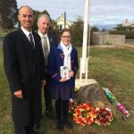 with Jemimah Clifford of Cressy School and Gordon McGee President of Bishopsbourne RSL