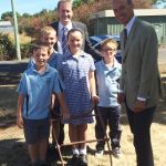 Guy with Michael Ferguson, Shadow Minister for Education at Hagley Farm Primary School