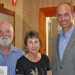 with author Garry Richardson and his wife Mary at Garry's book launch of 'Tin Mountain'