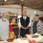 with Graeme, Gillian and Barry at the Oatlands Community Men's Shed
